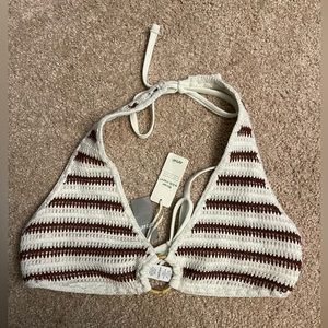 aerie triangle crochet bikini top